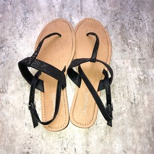 Black w/ Silver Sandals